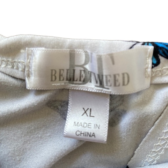 {Bell Tweed} Butterfly Open Back with Tie Closure Cap Sleeve Crop Top - Picture 5 of 5